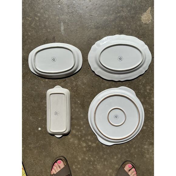 Lot of 4 Nova Deruta Italy Platter Serving Pieces Set Dinnerware Hand Painted - Picture 2 of 8